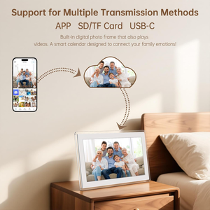 Calendario Digital Inteligente de Pared de 10.1 Pulgadas con Pantalla Táctil WiFi, Sincronización con la Aplicación Google <span class=keywords><strong>ICloud</strong></span>, Planificador Familiar - Product Image 1