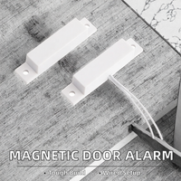 Capteur de contact magnétique NC/NO - ABS Tuya Smart Durable, capteur de mouvement PIR filaire à montage en surface pour porte/fenêtre, alarme antivol