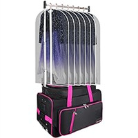 Sac de transport pour vêtements de danse avec fermeture éclair, étanche et extensible, valise à roulettes verticale pour compétition de danse