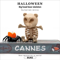 Décoration d'Halloween : Squelette d'animal simulé pour bars et maisons hantées - Squelette de panda roux