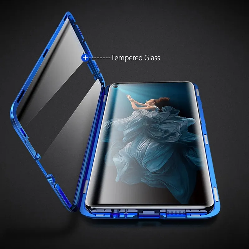 360 de adsorción magnética de Metal Case para Samsung Galaxy S20 FE M51 A21 M21 A01 A10 A20E A70 doble-de imán de caso