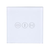 Interrupteur intelligent pour rideau en verre trempé de haute qualité 10A 240V avec Wi-Fi, compatible avec Google Assistant, Alexa et l'application Smart Life