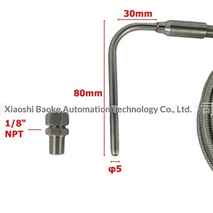 <span class=keywords><strong>Sensor</strong></span> Termopar Tipo K com Ponta Aberta e Conector Macho Amarelo, Sonda de Temperatura de Gás de Escape Modelo KEGT-1001 - Product Image 2