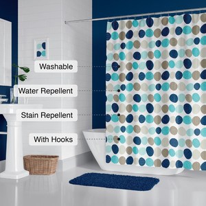 <span class=keywords><strong>Rideau</strong></span> de <span class=keywords><strong>douche</strong></span> imprimé du milieu du siècle avec crochet rétro décoratif <span class=keywords><strong>rideau</strong></span> de <span class=keywords><strong>douche</strong></span> à pois 3D pour salle de bain vente en gros - Product Image 2
