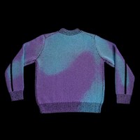Pull en tricot gaufré tie-dye dégradé pour homme, col montant, coupe oversize, épaules tombantes, OEM ODM, vente en gros personnalisée