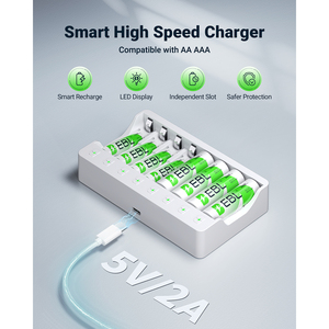 แบตเตอรี่ AAA แบบชาร์จได้ EBL พร้อมที่ชาร์จ 1100mAh NiMH 1.2V ชาร์จได้มากถึง 1200 ครั้ง แบตเตอรี่รีโมทแบบชาร์จได้ 2500mAh - Product Image 5