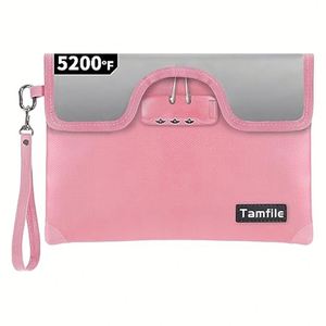 CUSTOM 8-Layer Fireproof Money Pouch Waterproof Document Bag with Lock for Travel Filing - Product Image 1