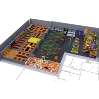 Parc de trampolines intérieur personnalisé en usine, aire de jeux intérieure commerciale adaptée aux adultes et aux enfants