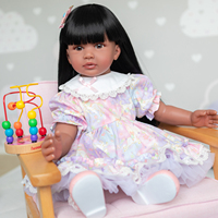 Muñeca de silicona Reborn con espinilla oscura realista 24 pulgadas 60cm muñeca Reborn