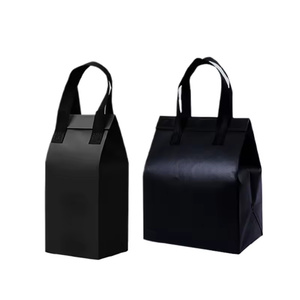 <span class=keywords><strong>Mochila</strong></span> térmica para alimentos con aislamiento de tela de café con logotipo personalizado, bolsas de compras de comestibles no tejidas impermeables - Product Image 5