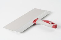 Outils pour cloisons sèches en acier inoxydable : grattoir, spatule à ruban adhésif, spatule à mastic avec poignée TPR à prise souple