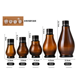 10/20/30/50/100 ml lege transparante amberkleurige glazen fles met druppelaar/rollerdop, <span class=keywords><strong>1</strong></span> <span class=keywords><strong>oz</strong></span> glazen fles met pompsprayer, bedrukt - Product Image 4