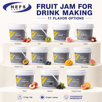 Fruitjam Groothandel 1,3kg x 6 dozen 10 smaken Minimum bestelhoeveelheid 50 dozen voor bakkerijen en voedselverwerkende bedrijven