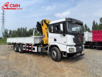 SHACMAN 6*4 Bob-lift Camion Monté Knuckle Boom Grue Montée Sur Camion Grue Avec Radio Télécommande Et Grabber