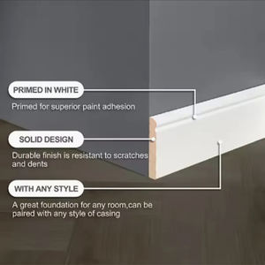 Современный белый плинтус из полистирола, напольный молдинг, сертифицированный CE, устойчивый к насекомым и гниению, самоклеящийся, для использования в виллах и отелях - Product Image 3