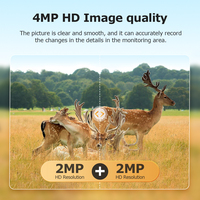 Caméra solaire intelligente HiEASY 4MP à deux objectifs avec IA, audio bidirectionnel, grand angle, enregistrement vidéo continu, Wi-Fi 4G, alimentation solaire, batterie intégrée