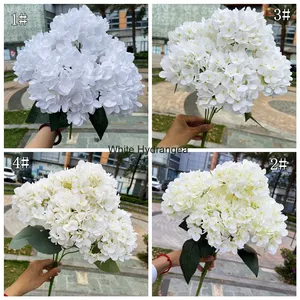 LUYI Vente en gros de roses artificielles blanches, pivoines, hortensias simples, hortensias pagode, décorations de mariage, fleurs de remise de diplôme - Product Image 4