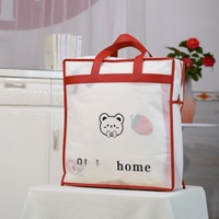 Vente en gros de drap de lit transparent avec fermeture à glissière emballage en PVC sac d'oreiller pour couverture sac d'oreiller non tissé avec poignée
