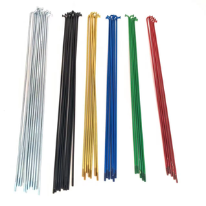 חישורי אופניים חדשים צבעוניים 14G מעוותים בצורת גל, מצופים כרום מגולוון, חישורי אופני הרים עם ניפל - Product Image 3