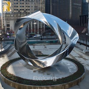 Sculpture de rondin en acier inoxydable de grande taille pour l'extérieur, nouveau design - Product Image 6