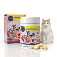 Complément Probiotique pour Chat Waylemo - Soutien Digestif, Contrôle des Boules de Poils, Comprimés à Croquer, Complexe de Vitamine B pour la Santé Intestinale des Chats, 120g