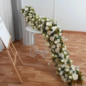 2M Fleur Artificielle Bande Chemin De <span class=keywords><strong>Table</strong></span> Arche De Mariage Arrangement Floral Partie Toile De Fond Scène Salon Canapé Déco Prop Fenêtre D'affichage - Product Image 4