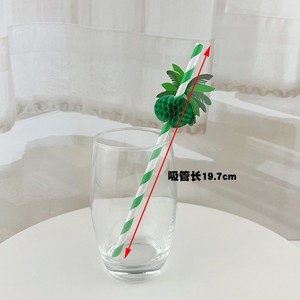 Coconut Tree Honeycomb Straws 50 Pieces Paper Biodegradable Summer Party Decoration - Product Image 3