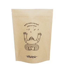 customized logo eco friendly plastic packaging stand up zipper ziplock PLA recyclable resealable biodegradable kraft paper bag
