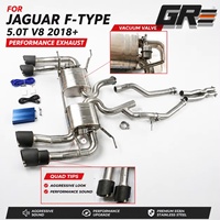 Système d'échappement Catback Performance SS304 avec valve à vide pour Jaguar F-TYPE 5.0T V8 2018+ à quatre sorties