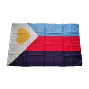 Bandera del Orgullo LGBTQ de Poliéster 100% con Diseño de Arcoíris y Leyenda '<span class=keywords><strong>Make</strong></span> America Gay Again' para Decoración Exterior con Ojales y Cabecera de Lona - Product Image 4