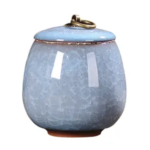Chinese Porcelain Ceramic Tea Caddy Coffee Canister