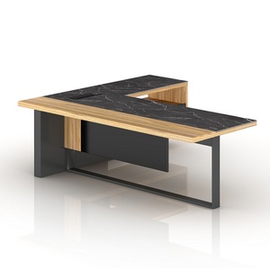 Bureau d'angle moderne de style européen, ensemble de bureau à domicile de luxe et polyvalent pour l'école, bureau multifonctionnel abordable pour usage domestique - Product Image 2