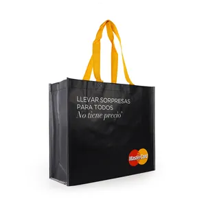 Custom Logo Printing Eco-Friendly PP Handled Shopping Bag Supermarket Reusable Laminated Non-Woven Packaging