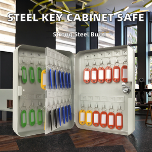 LIFONG Home Hotel Office School Wall-Mounted Steel <b>Key</b> Cabinet with <b>Key</b> <b>Lock</b> Holds 20-160 <b>Keys</b> <b>Safe</b> Storage - Product Image 2