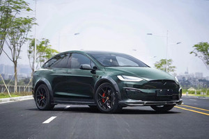 สำหรับ Tesla โมเดล x cmst-Style ชุดบอดี้ไฟเบอร์คาร์บอนไฟเบอร์อัพเกรด fro NT Lip diffuser spoiler widebody สภาพใหม่ - Product Image 5