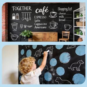 Black Chalkboard Peel & Stick/Self Adhesive Wallpaper Blackboard Wall Decal Sticker Large ChalkBoard Paper Roll - Product Image 2