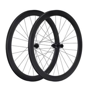 Set Roda Sepeda Aluminium Alloy Berkualitas Tinggi Warna Hitam Matte Tinggi Rangka 40 50mm Sistem Rem Cakram V Brake Rim Tanpa Logo - Product Image 4