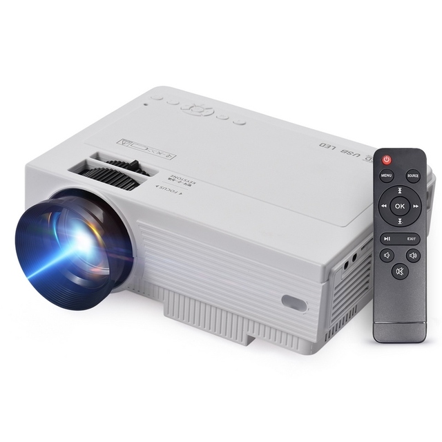 Mini Projector with WiFi Android 9.0 System Support 210in Display Same Screen Technique Movie Projector Built-in Dual Speaker