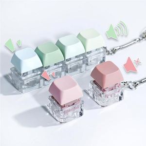 ASMR Fidget Keyboard <b>Switch</b> with Mechanical Click Sound Interactive <b>Light</b>-Up Keycap Plastic Keychain Fidget Keychains - Product Image 1