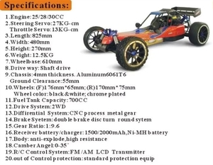 عربة <span class=keywords><strong>RC</strong></span> 30CC تعمل بالبنزين موديل 2016 من <span class=keywords><strong>HSP</strong></span> بنظام دفع رباعي جاهزة للتشغيل - Product Image 2