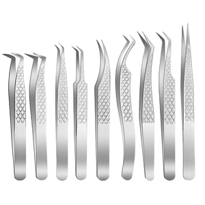 Professionele hoogwaardige roestvrijstalen wenkbrauw- en wimpertang, 75 graden puntig, aanpasbaar logo, voor wimperextensions en wenkbrauwen - Product Image 1