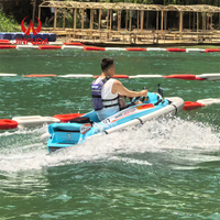 Bateau gonflable électrique en fibre de verre, kart aquatique électrique pour adultes, autonomie de 70 à 90 minutes, divertissement aquatique