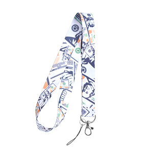 Trong kho Chất lượng cao polyester Dây Móc Khóa giá rẻ tùy chỉnh phim hoạt hình đô la hóa đơn cổ dây buộc điện thoại - Product Image 2