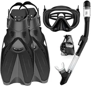 Hot Selling Duikuitrusting Anti-Fog Commerciële Duikmaskers Met Vinnen Set Uitrusting Duiken Onderwater Voor Volwassenen