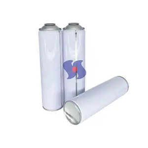 Semprotan udara segar logam dapat penyegar udara botol semprot necked-in 65X240mm kaleng aerosol kosong