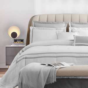 Juego de Ropa de Cama de 8 Piezas, Diseño de Moda, Ligero, Color Blanco, Tamaño <span class=keywords><strong>Queen</strong></span>, para Hotel - Product Image 3