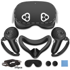 Juego de 7 en <span class=keywords><strong>1</strong></span> Compatible con Meta/<span class=keywords><strong>Oculus</strong></span> <span class=keywords><strong>Quest</strong></span> 3s, Accesorios, Funda de Silicona, Máscara de Silicona VR, Empuñadura para Controlador, Funda Protectora - Product Image 1