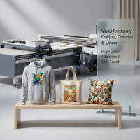 Imprimante DTG hybride industrielle 3,9 m avec tête I3200, 30 palettes, machine d'impression de T-shirts à haut volume pour usine de confection mondiale