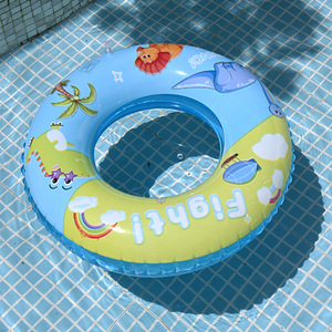 Children's Inflatable Swimming Ring Cartoon Dinosaur Double Airbag Float For Pool Use - Product Image 2