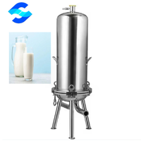 Excellent filtre sanitaire en acier inoxydable 304 316L de 20 pouces à cinq cartouches, machine de filtration d'huile de coco, nouveau débit de 5000 L/H